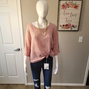 Pink short sleeve top